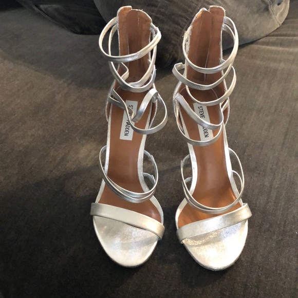Silver Steven Madden Heels - Picture 3 of 4